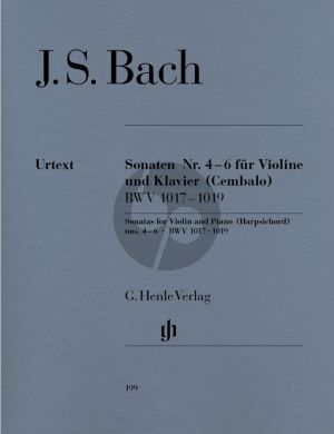 Bach 6 Sonaten Vol.2 BWV 1017 - 1019 Violine - Basso Continuo (Hans Eppstein (Herausgeber), Hans-Martin Theopold (Fingersatz), Karl Röhrig (Fingersatz Violine)) (Henle-Urtext)