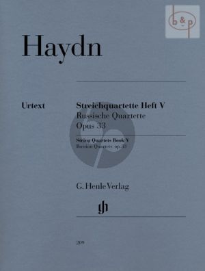 Streichquartette Vol.5 Op.33 (Stimmen) (edited by Georg Feder & Sonja Gerlach)