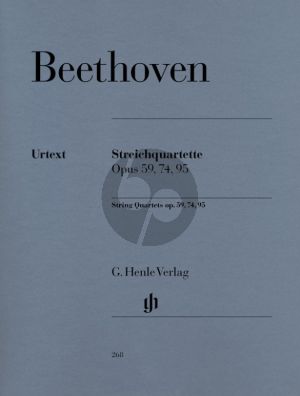 Beethoven Streichquartette Op. 59 - 74 - 95 Stimmen (Herausgeber Paul Mies) (Henle-Urtext)