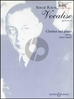 Vocalise Op.34 No.14 Clarinet-Piano