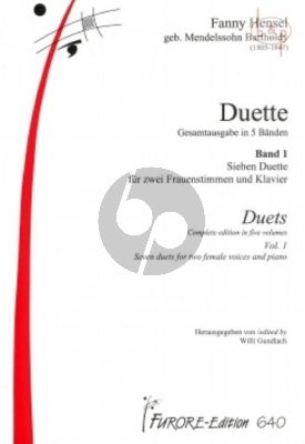 Hensel Duette Vol.1 Soprano [e'-g"] / Soprano[ b-e"] [Alto] (Goethe) (Willi Gundlach)