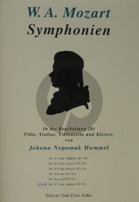 Mozart Symphonie No.38 D-dur KV 504 (Prager) (Hummel)