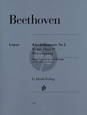 Beethoven Concerto No.2 Op.19 B-flat major (Piano-Orch.) (reduction for 2 Piano's) (edited by Hans Kahn) (Henle-Urtext)