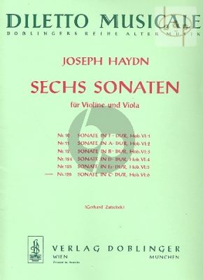 6 Sonaten Nr.6 C dur Hob.V:6