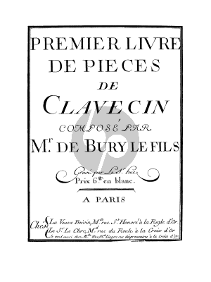 Bury Pieces de Clavecin (Semi-Facs.with Modern Keys)