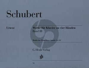 Schubert Werke Vol.3 Klavier 4 Hd. (ed. Willi Kahl) (Henle)