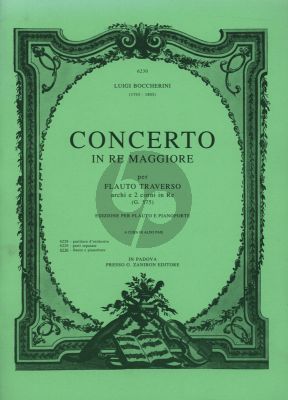 Boccherini Concerto D-major G.575 Flute and Orchestra (piano reduction) (Aldo Pais)