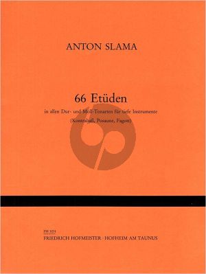 Slama 66 Etuden (in allen Dur- und Moll-Tonarten) für Tiefe Instrumente
