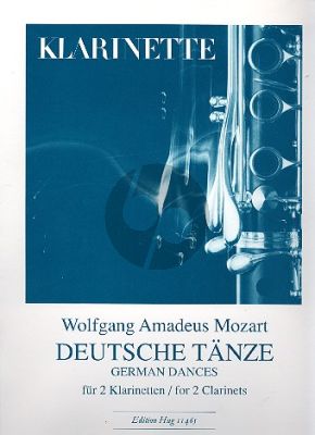 Mozart Deutsche Tänze 2 Klarinetten (edited by Hans Rudolf Stalder)