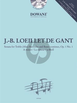 Loeillet Sonata a-minor Op.1 No.1 Treble Recorder-Bc (Bk-Cd) (Dowani)