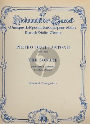 Antonii 3 Sonaten Violine und Bc