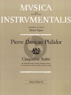 Danican-Philidor Suite No. 5 Altblockflöte und Bc (Herausgegeben von Michel Piquet)
