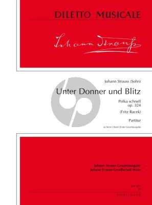 Strauss Unter Donner und Blitz Op.324 Orchester Partitur (Fritz Racek)