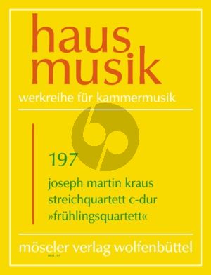 Kraus Quartet C-major VB 186 (Frühling-Quartett) (Score/Parts) (edited by Adolf Hoffmann)