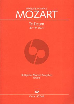 Mozart Te Deum Laudamus KV 141 SATB mit Instrumenten Partitur (Paul Horn)