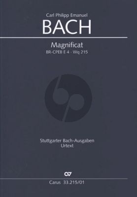 Bach Magnificat BR-CPEB E 4 WQ 215 (1749) Soli-Choir-Orchestra Full Score (Edited by Günter Graulich) (Carus)