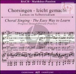 Matthaus Passion BWV 244 Alt Chorstimme