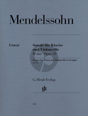 Mendelssohn Sonate D-dur Op.58 (Henle-Urtext)