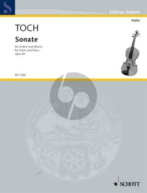 Toch Sonate Op.44 Violine und Klavier