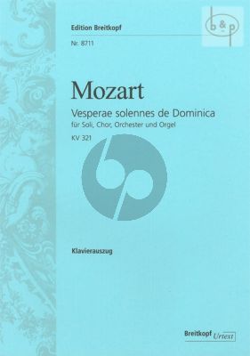 Mozart Vesperae solennes de Domenica KV 321 Soli-Chor-Orchester-Orgel Klavierauszug (Siegfried Petrenz)