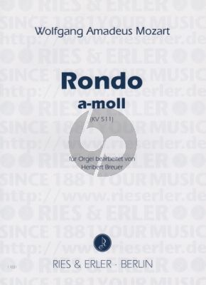 Mozart Rondo a-moll KV 511 Orgel (arr. Heribert Breuer)