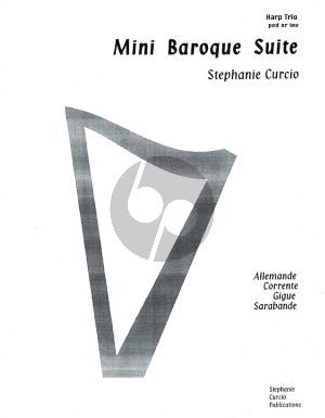 Curcio Mini Baroque Suite for 3 Harps (pedal or lever harp)