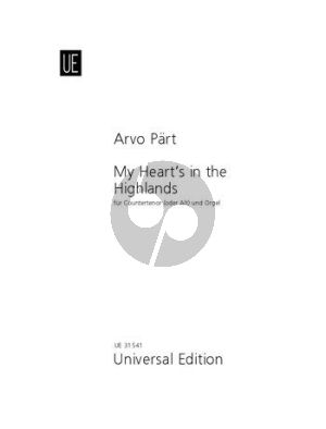 Part My Heart's in the Highlands Voice and Organ (Countertenor[Alto])