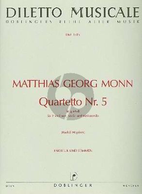 Monn Quartetto No. 5 g-moll (Part./St.) (Rudolf Hopfner)