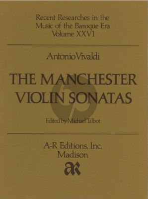 Vivaldi Manchester Violin Sonatas for Violin and Bc Full Score (Edited by Michael Talbot)