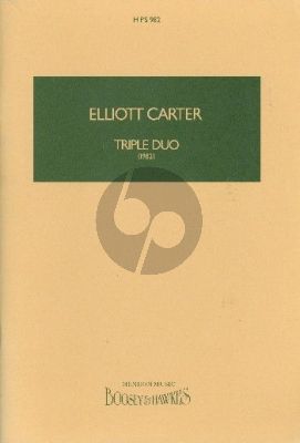 Carter Triple Duo Flute, Clarinet, Percussion, Piano, Violin and Cello Study Score
