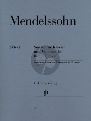 Mendelssohn Sonate B-dur Op.45 (Henle-Urtext)