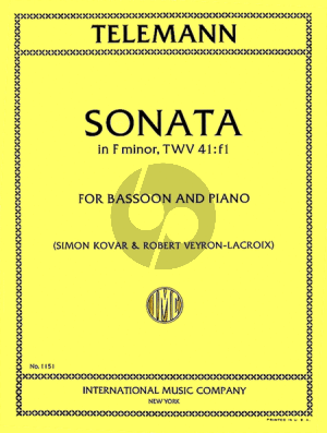 Telemann Sonata f-minor TWV 41:f1 Bassoon-Piano (Kovar-Veyron-Lacroix)