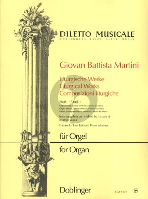 Martini Liturgische Werke Vol.1 Orgelmessen (Herausgeber Jolando Scarpa)