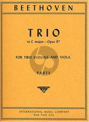 Beethoven Trio C-major Op .87 2 Violina and Viola (Parts)