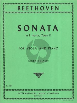 Beethoven Sonata F-major Op. 17 for Viola and Piano (transcr. by Joseph Vieland)