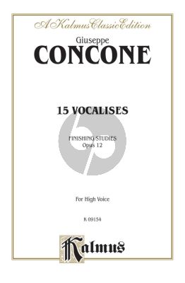 Concone 15 Vocalises Op.12 High Voice (Finishing Studies)