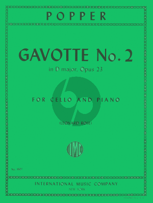 Popper Gavotte D-major Op 23 No.2 Violoncello-Piano