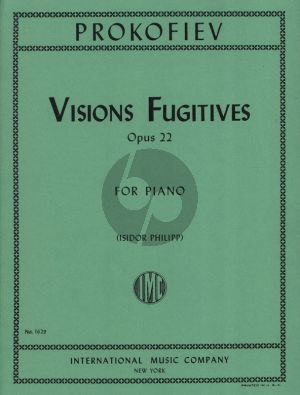 Prokofieff Visions Fugitives Op.22 for Piano (Edited by Isidor Philipp)