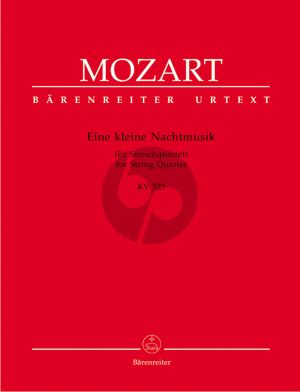 Mozart Eine Kleine Nachtmusik G-dur KV 525 Streichquartett (Stimmen) (Barenreiter-Urtext)