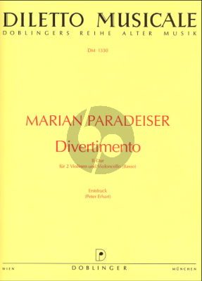 Paradeiser Divertimento B-dur (Part./St.) (Erhart)