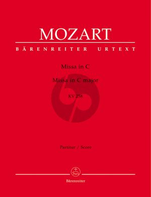 Mozart Missa C-dur KV 258 "Spauer-Messe" Soli-Chor Orchester (Partitur) (Walter Senn)