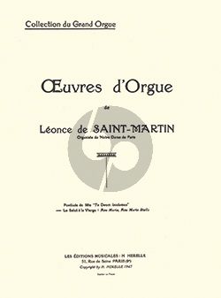 Saint-Martin Le Salut à la Vierge Op. 34 - Ave Maria, Ave Maris Stella Orgue