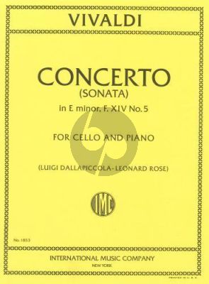 Vivaldi Concerto (Sonata) e-minor RV 40 (F.XIV no.5) Violoncello-Piano