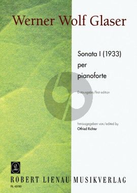 Glaser Sonata 1 Piano solo (1933) (First Edition)