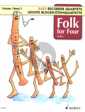 Folk for Four 4 Blockflöten (SATB) (Playing Score) (Wilhelm Lutz)