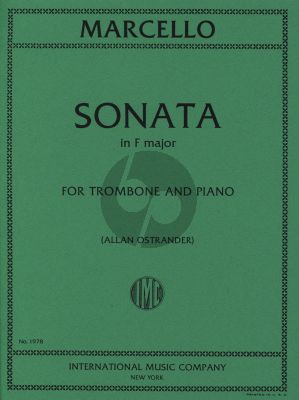 Marcello Sonata F-major (orig. Violoncello) for Trombone and Piano (Allen Ostrander) (IMC)