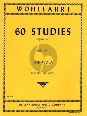 Wohlfahrt 60 Studies Op.45 Vol.1 (No.1 - 30) Viola (Joseph Vieland)