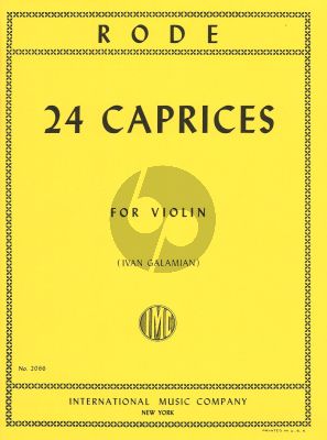 Rode 24 Caprices Violin (edited by Ivan Galamian)