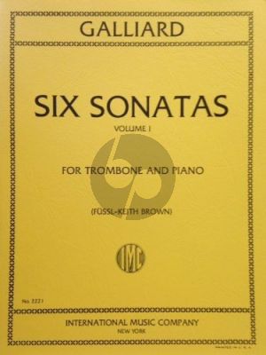 Galliard 6 Sonatas Vol.1 Trombone-Piano (Keith Brown)