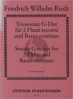 Riedt Triosonate G-dur 2 Flöten-Bc (Gronefeld-Grunke)